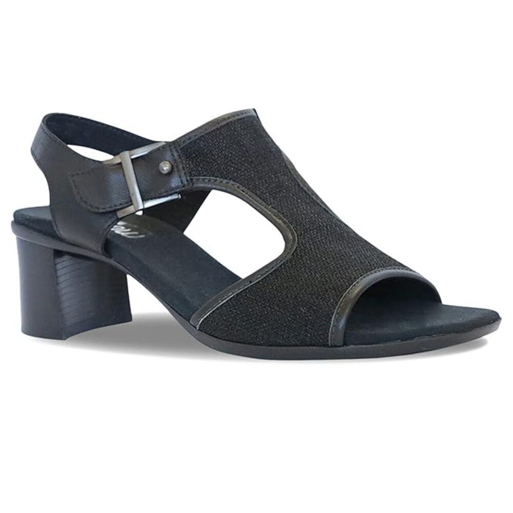 MUNRO WALLIS OPEN SQUARE TOE BLOCK HEEL T-STRAP SANDALS SIZE 9.5W NWOB